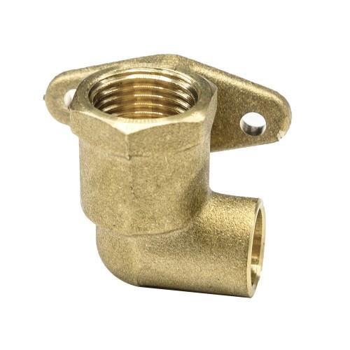 15mm X 1/2" Brass Backplate Angled Adaptor