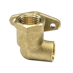 15mm X 1/2" Brass Backplate Angled Adaptor