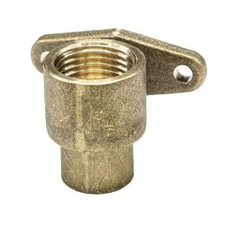 15mm X 1/2" Brass Backplate Adaptor Straight