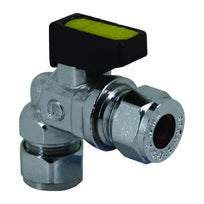Chrome Bent Compression Mini Gas Ball Valve