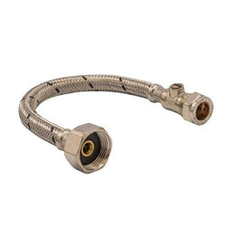 Compression x Female BSP Flexible Hose c/w Iso Valve - WRAS Approved