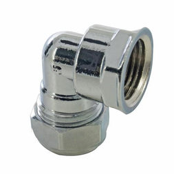 Chrome Compression X Female Elbow