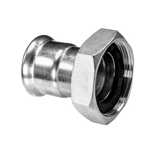 STAINLESS STEEL PRESS C X FI STRAIGHT SWIVEL CONNECTOR