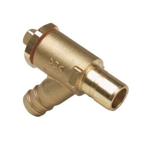 COPPER PUSH FIT 15mm TYPE A DRAIN OFF COCK.