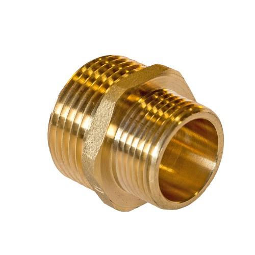 Brass BSPP Reducing Hexagon Nipple