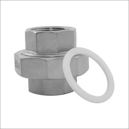 Stainless Steel 316 Flat Faced Union c/w PTFE Gasket BSP 150lbs