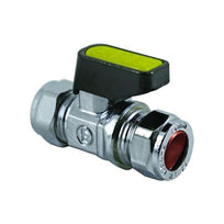 Chrome Straight Compression Mini Gas Ball Valve