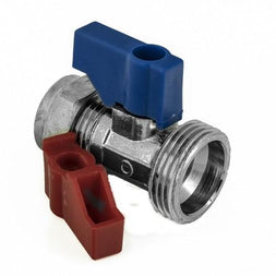 15mm X 3/4" Washing Machine Tap Straight c/w DCV