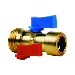Copper Push Fit Straight Washing Machine Tap