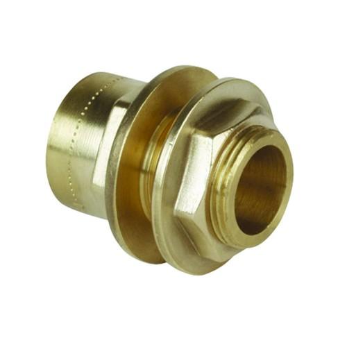 Fast Mount Tank Connect Copper Push Fit Tank Connector - 22mm X 3/4