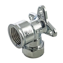Chrome Compression Wallplate Elbow