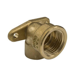 COPPER END FEED FEMALE WALL PLATE ELBOW